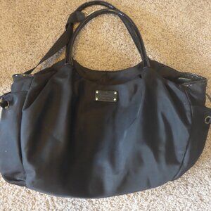 Kate Spade Stevie Black Nylon and Patent Leather Diaper Bag or Duffle Bag